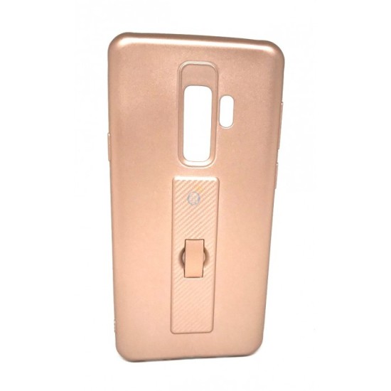 CAPA DE SILICONE MOTOMO COM ANEL DE DEDO PARA SAMSUNG J6 PRIME 2018 DOURADO